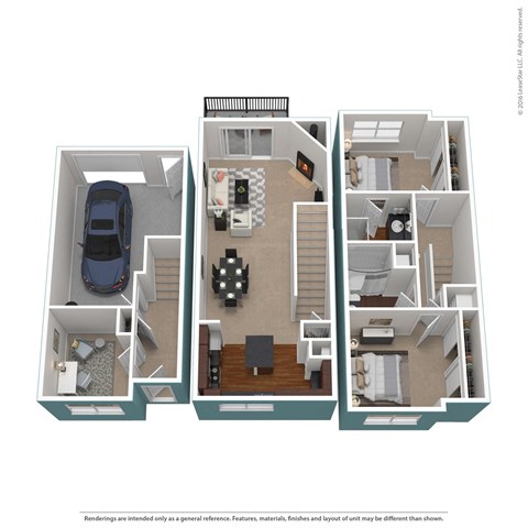 Floor plan for studio, 1432 sqft